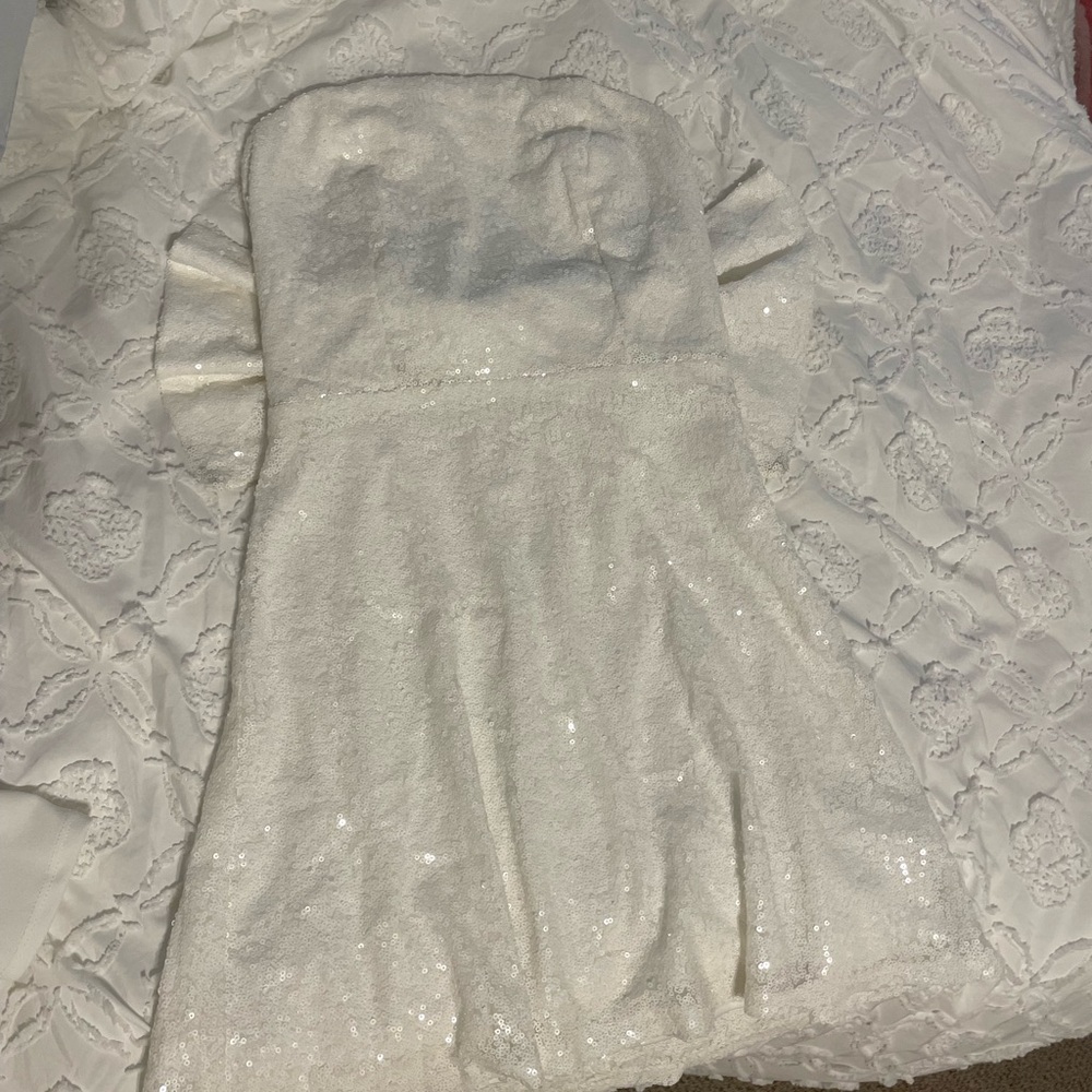 Altard state mini dress, Color: white w/ sequins, Size: Medium